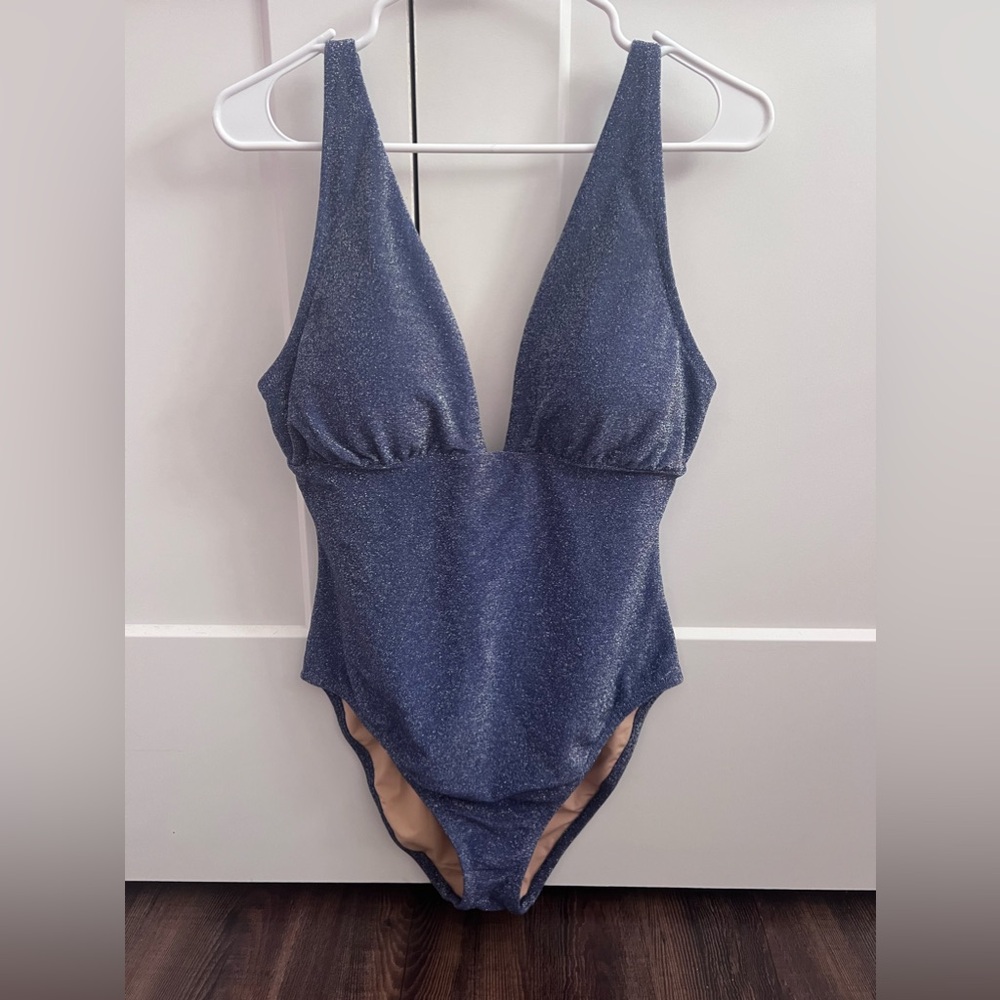 J.Crew Women’s V-Neck One Piece Swimsuit - Size Large